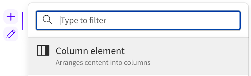 Add column elements