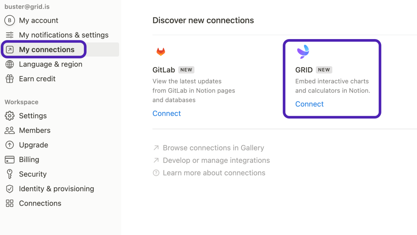 How to GRID link preview